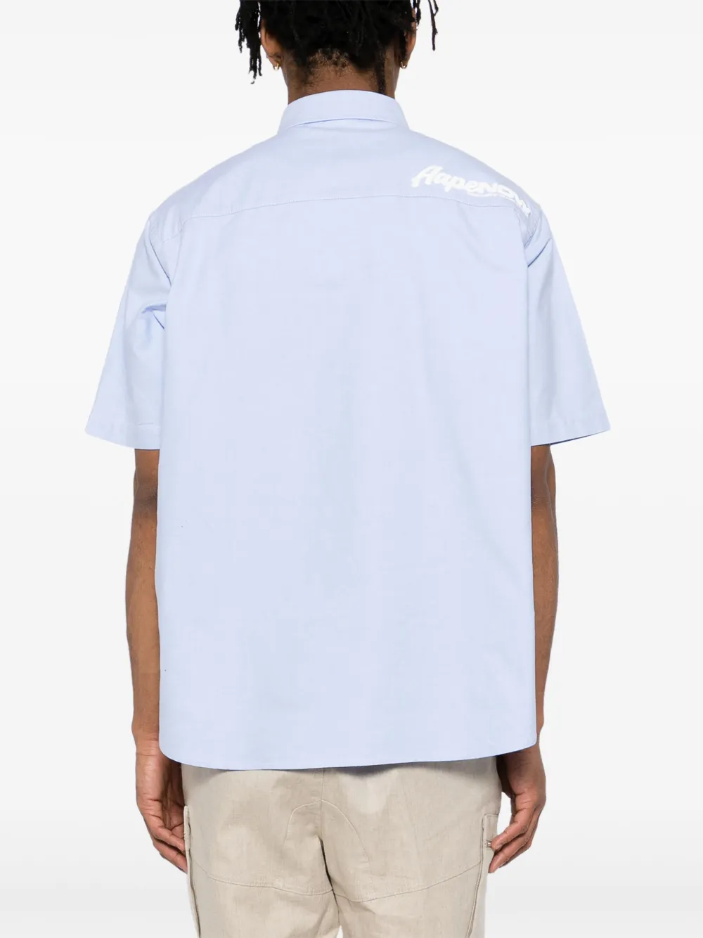 AAPE BY *A BATHING APE Overhemd met logopatch Blauw