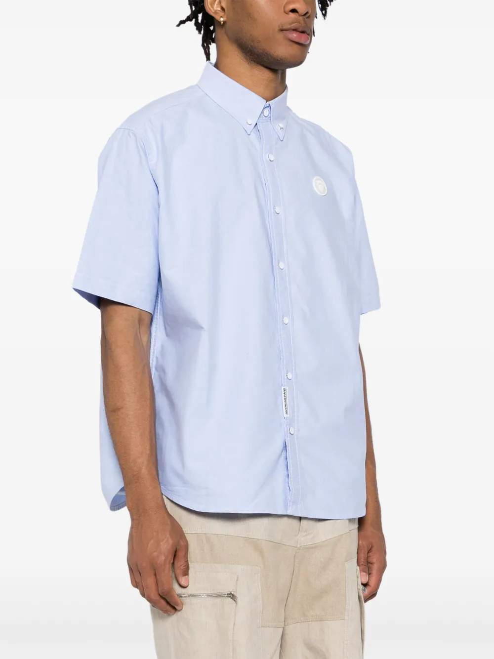 AAPE BY *A BATHING APE Overhemd met logopatch Blauw