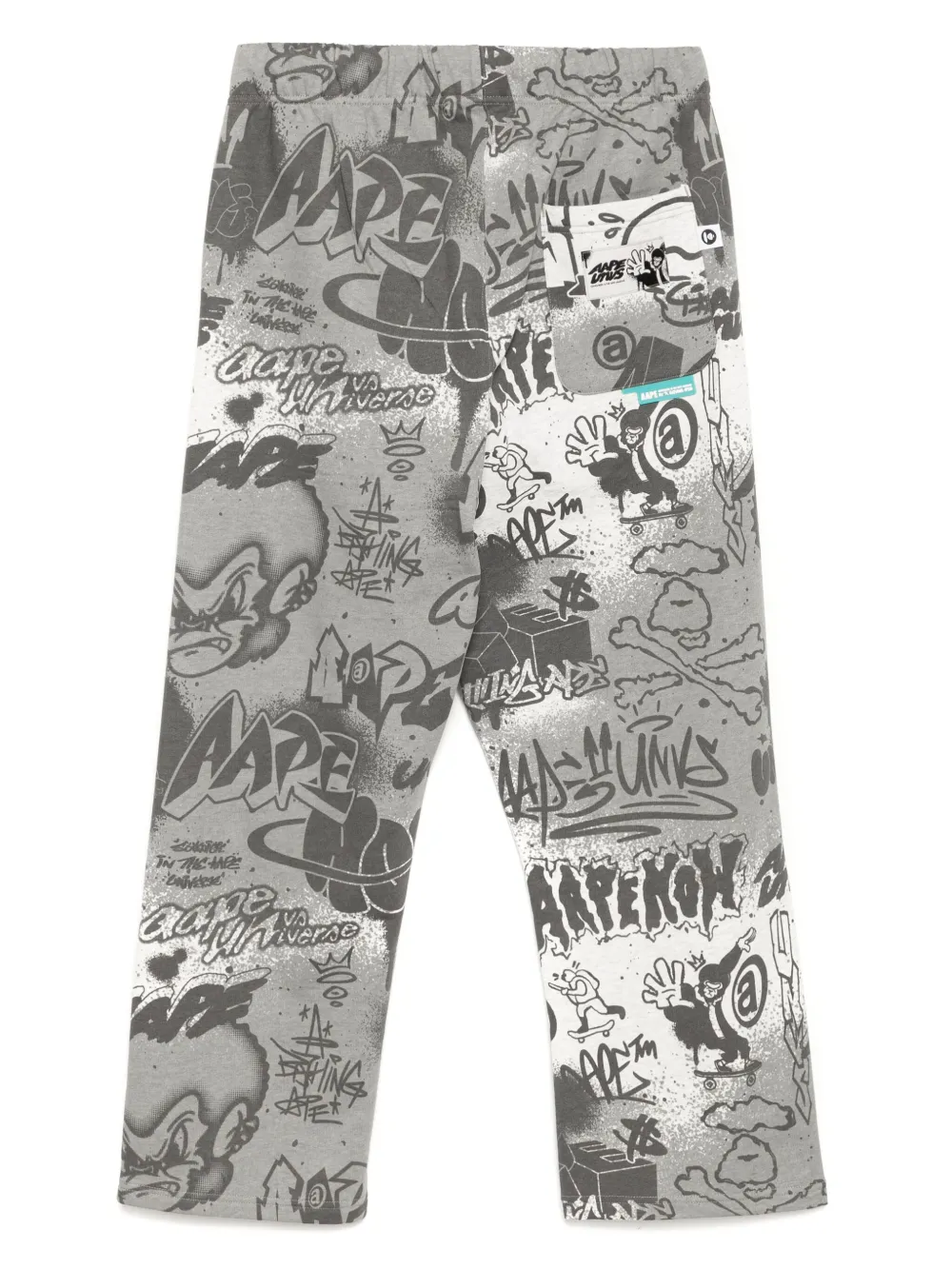 AAPE BY *A BATHING APE Trainingsbroek met graffiti-print - Grijs