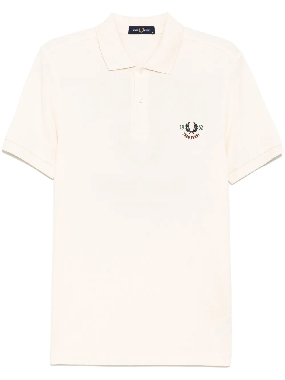 Fred Perry playera tipo polo bordada | blanco | Image 1