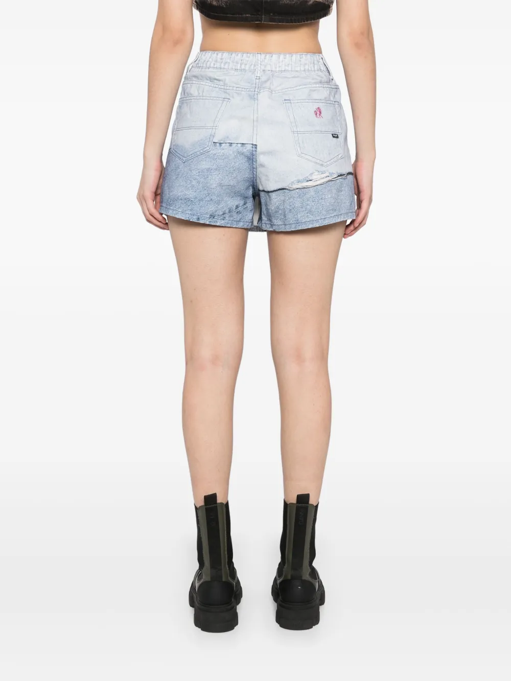 AAPE BY *A BATHING APE Denim shorts Blauw