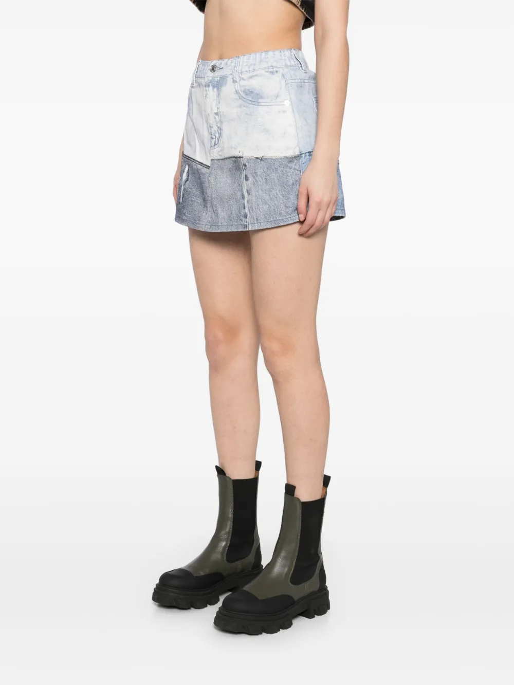 AAPE BY *A BATHING APE Denim shorts Blauw