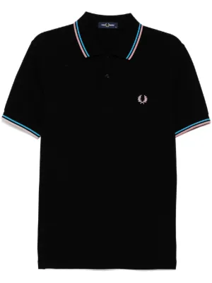 Fred Perry x Beams ストライプ ポロシャツ | ブラック | FARFETCH JP