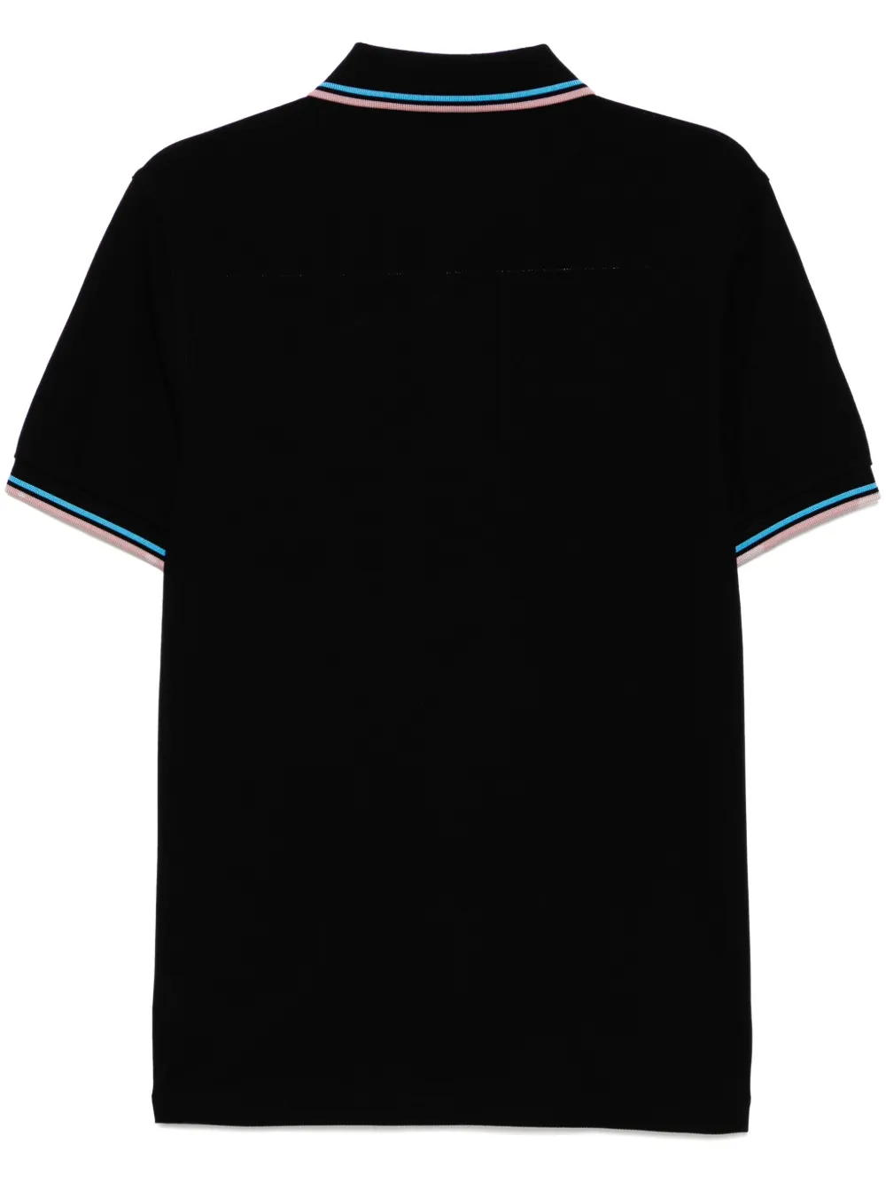 fredperry Fred Perry Poloshirt met gestreepte afwerking - Zwart