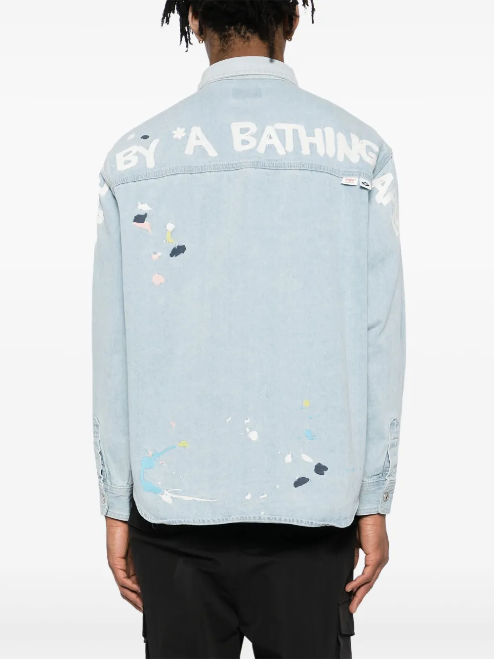 AAPE BY *A BATHING APE Overhemd met lange mouwen en logo Blauw