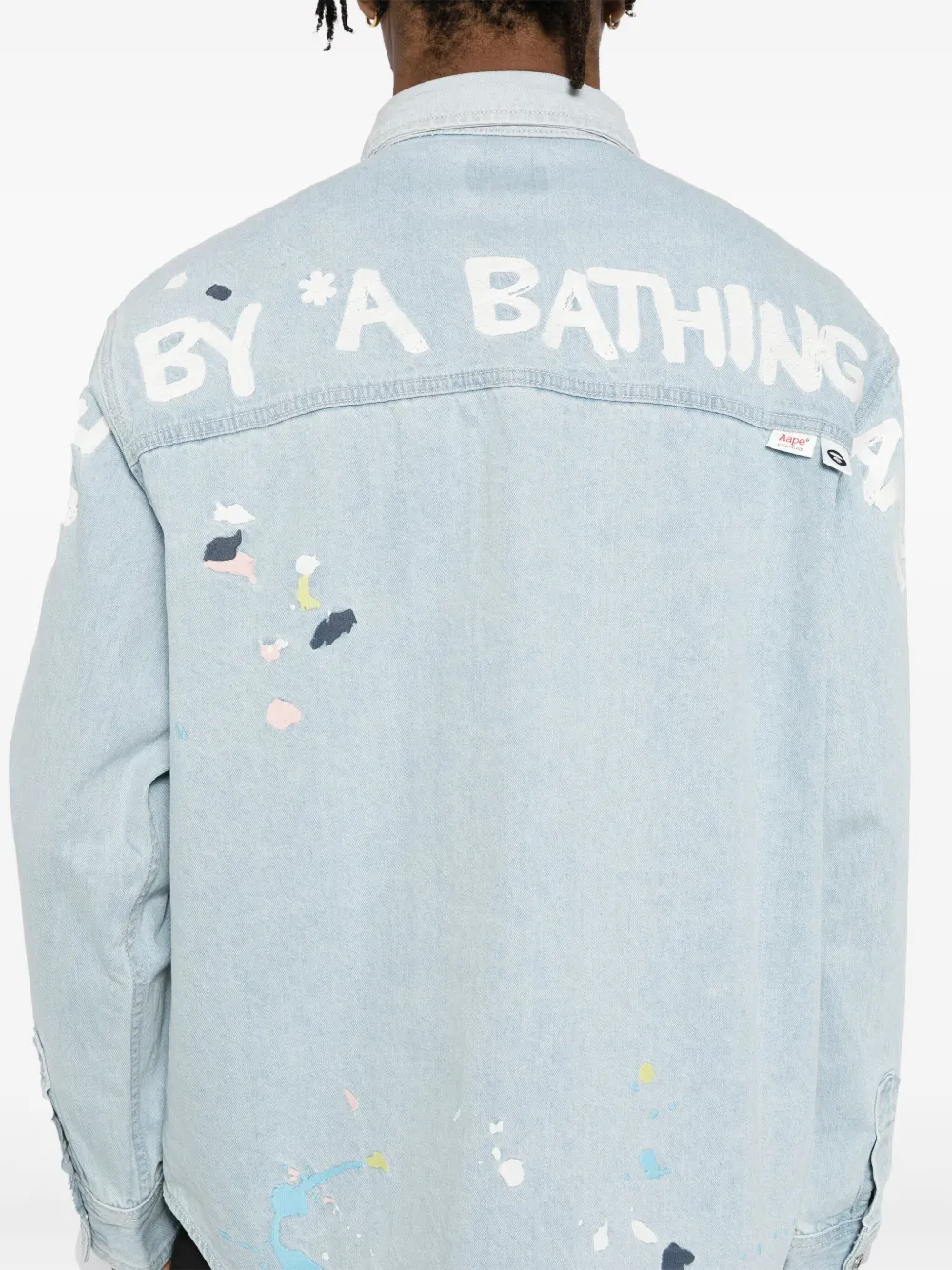 AAPE BY *A BATHING APE Overhemd met lange mouwen en logo Blauw