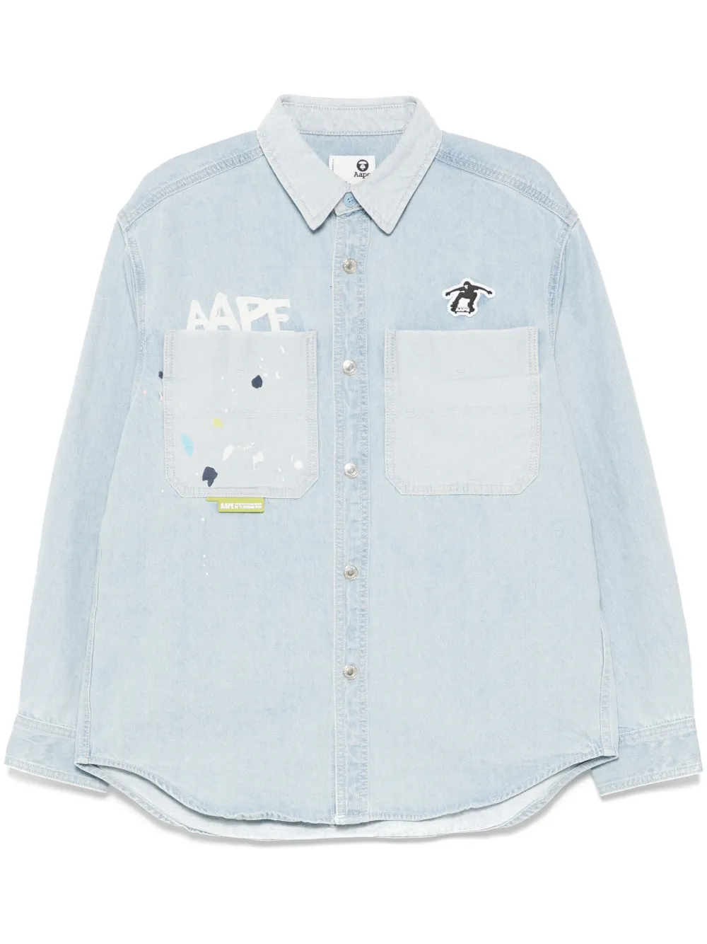 AAPE BY *A BATHING APE® logo long-sleeves shirt | Blue | Image 1