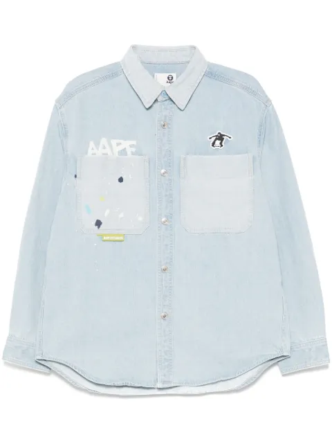 AAPE BY *A BATHING APE® camisa manga larga con logo