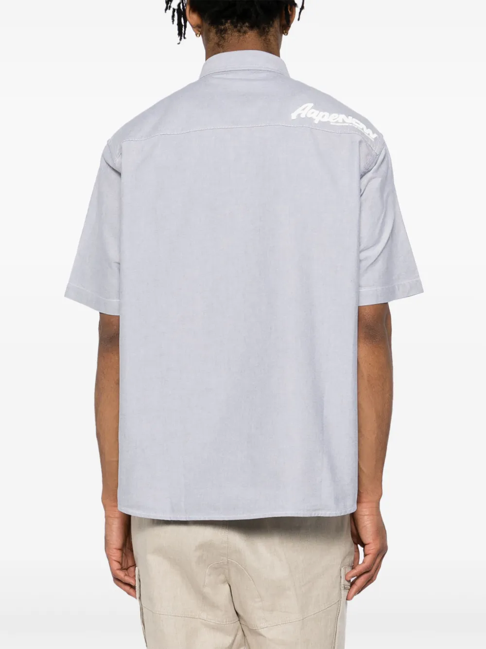 AAPE BY *A BATHING APE Overhemd met logopatch Zwart