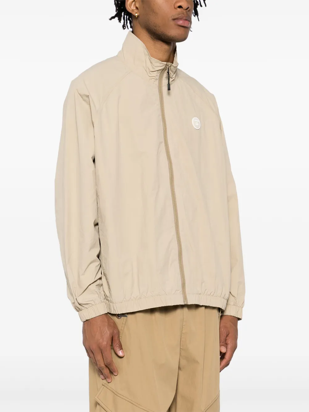 AAPE BY *A BATHING APE AAPENOW windjack met moonface-logo Beige
