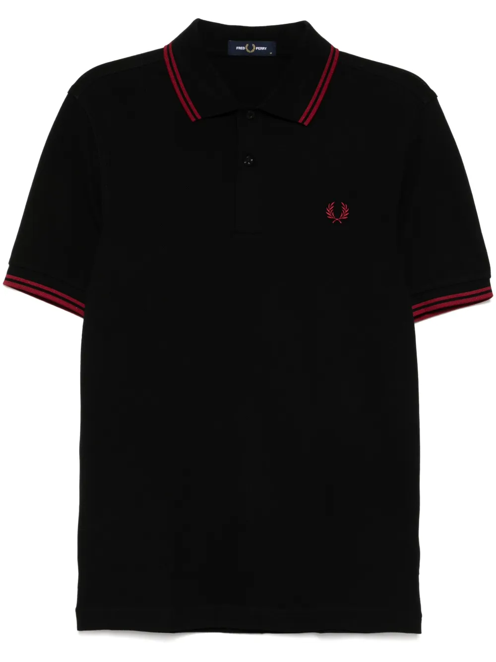 Fred Perry playera tipo polo con ribetes en contraste | negro | Image 1