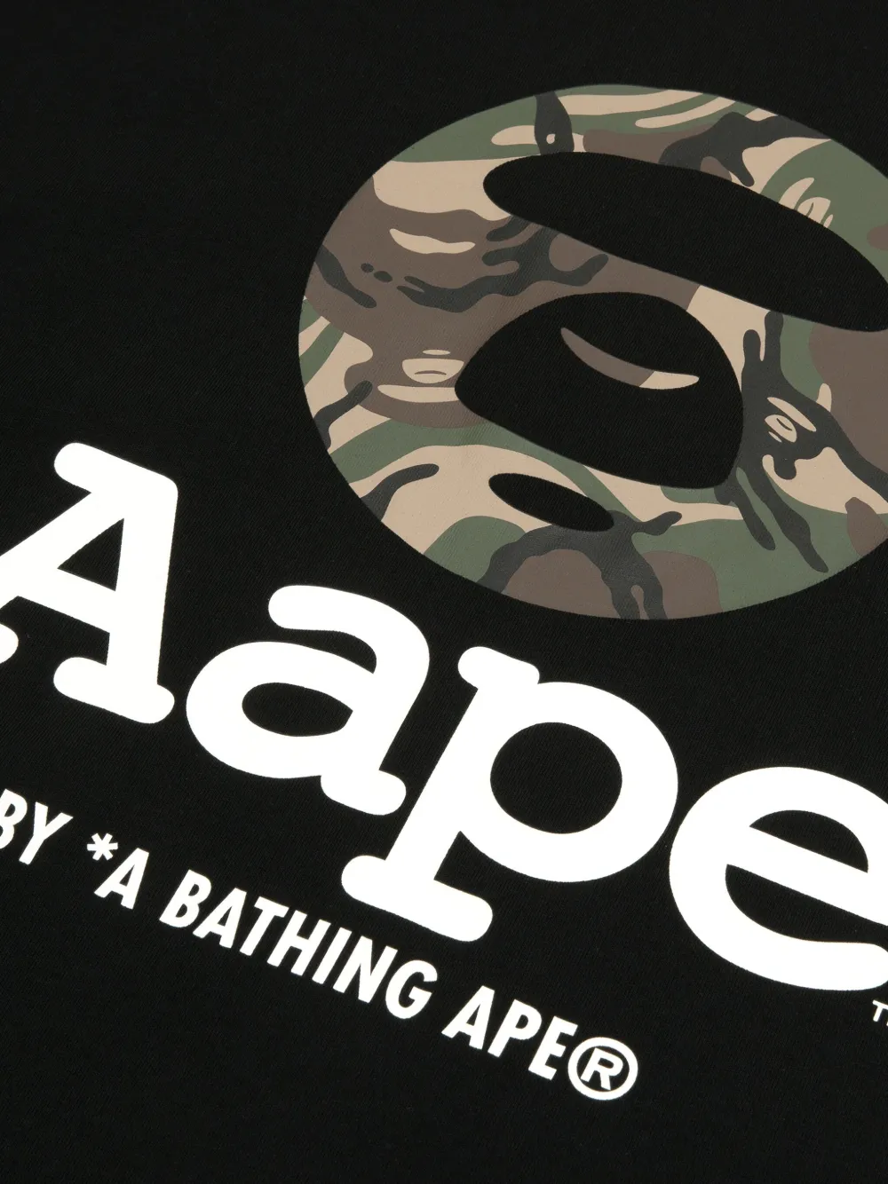 AAPE BY *A BATHING APE T-shirt met logoprint Zwart
