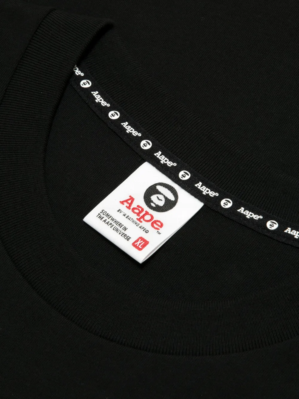 AAPE BY *A BATHING APE T-shirt met logoprint Zwart