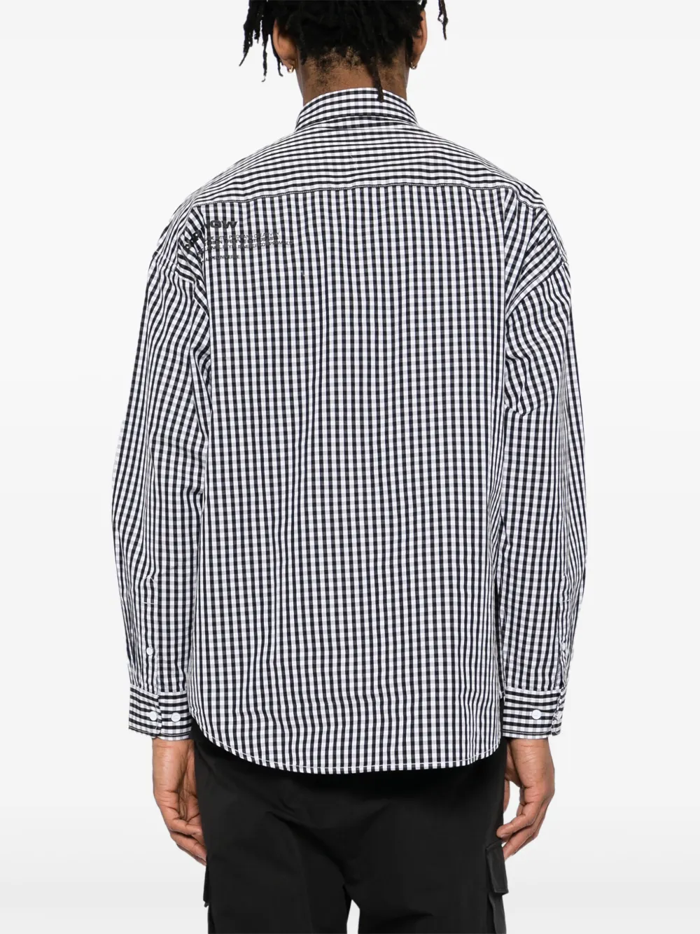 AAPE BY *A BATHING APE AAPENOW geruit overhemd met moonface-logo Zwart