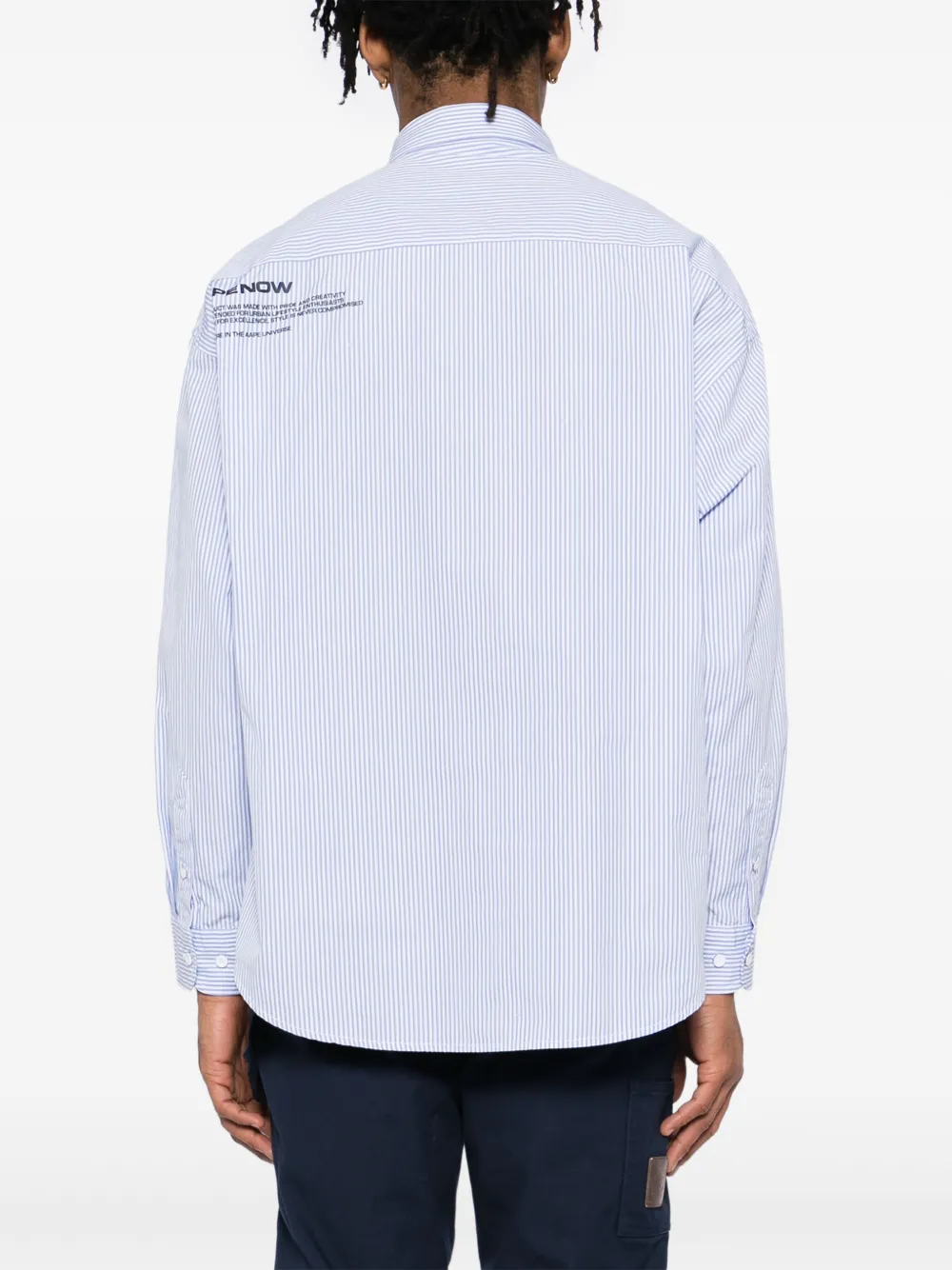 AAPE BY *A BATHING APE AAPENOW geruit overhemd met moonface-logo Blauw