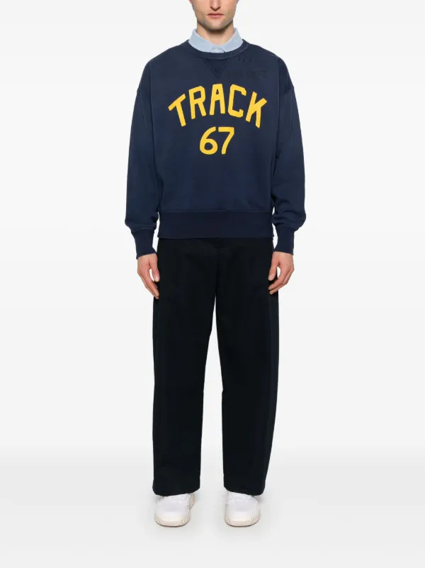 Polo Ralph Lauren slogan-appliqué Sweatshirt Blue FARFETCH TR
