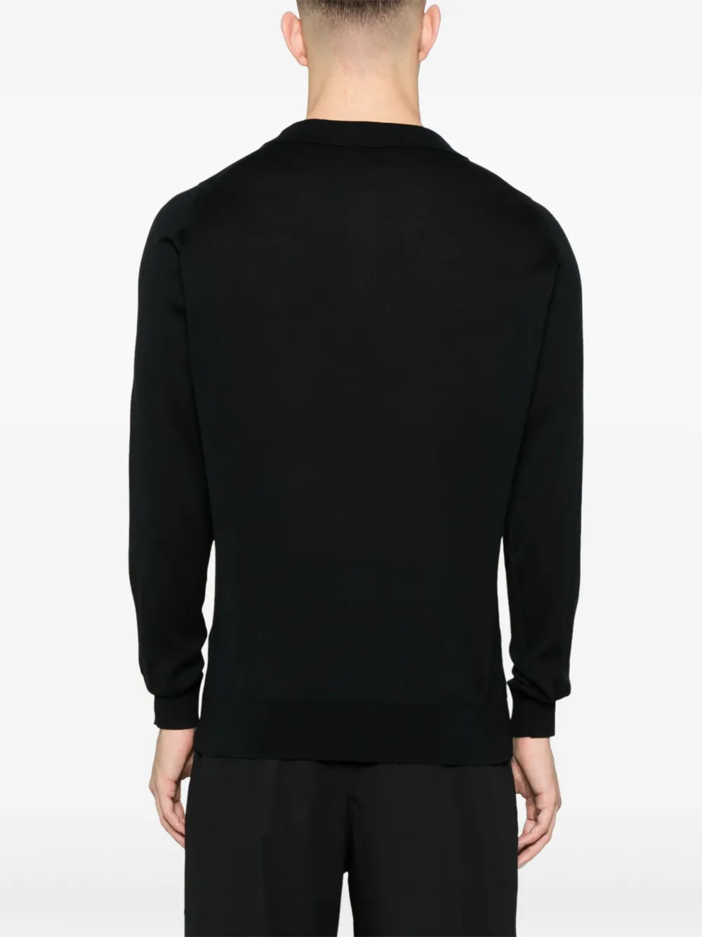 John Smedley Ayres poloshirt Zwart