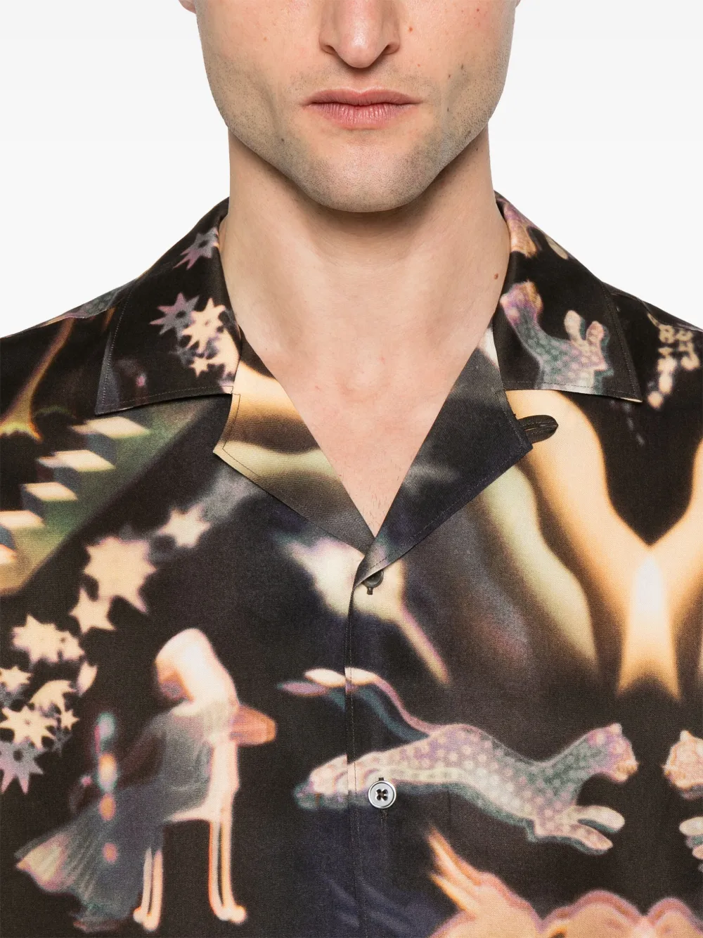 Shop Paul Smith Lumiere-print Shirt In Brown