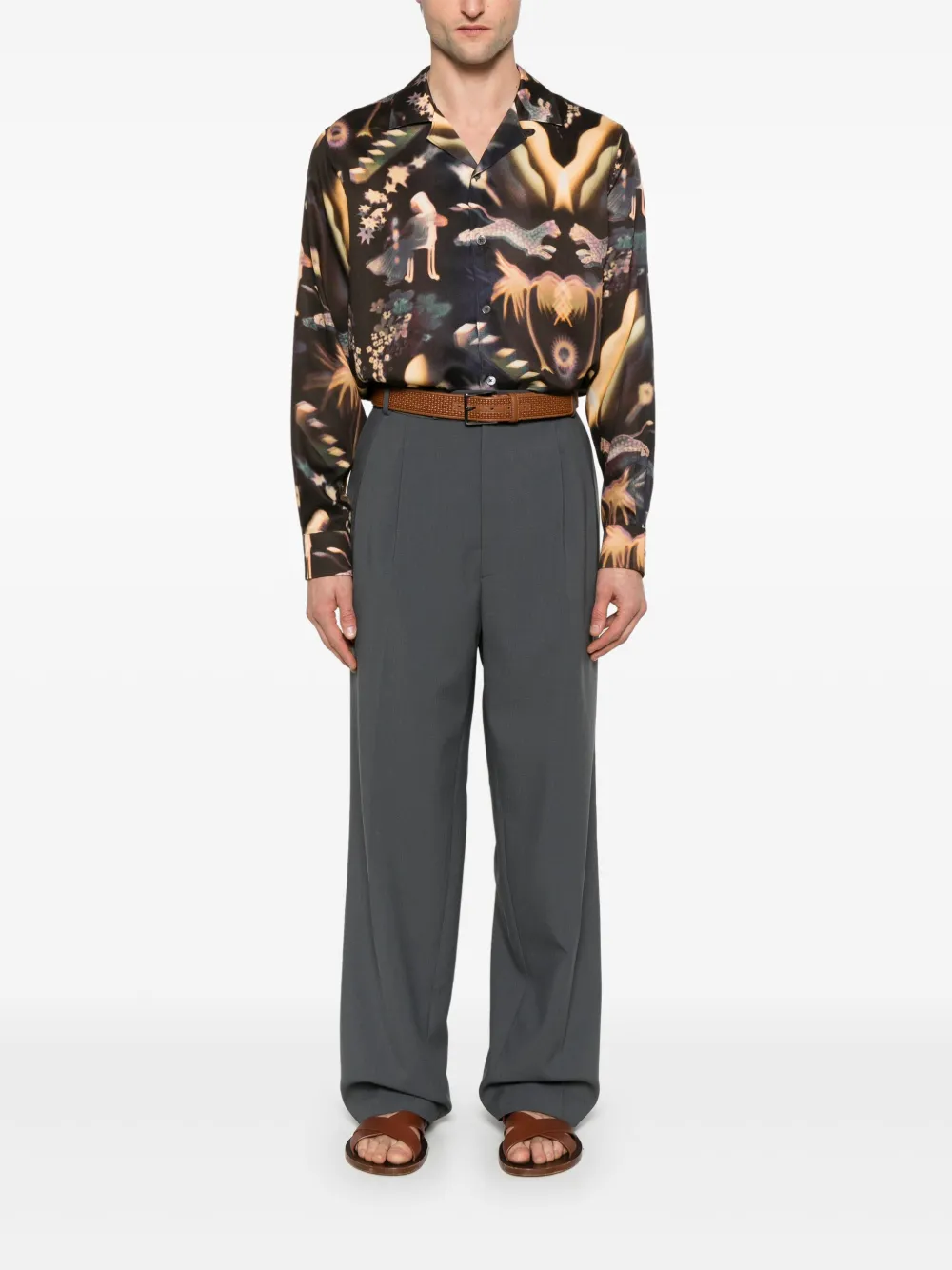 Paul Smith Overhemd met Lumiere-print - Bruin