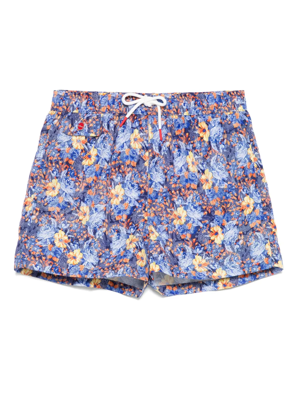 Kiton フローラル トランクス水着 - ブルー Kiton フローラル トランクス水着 - ブルー