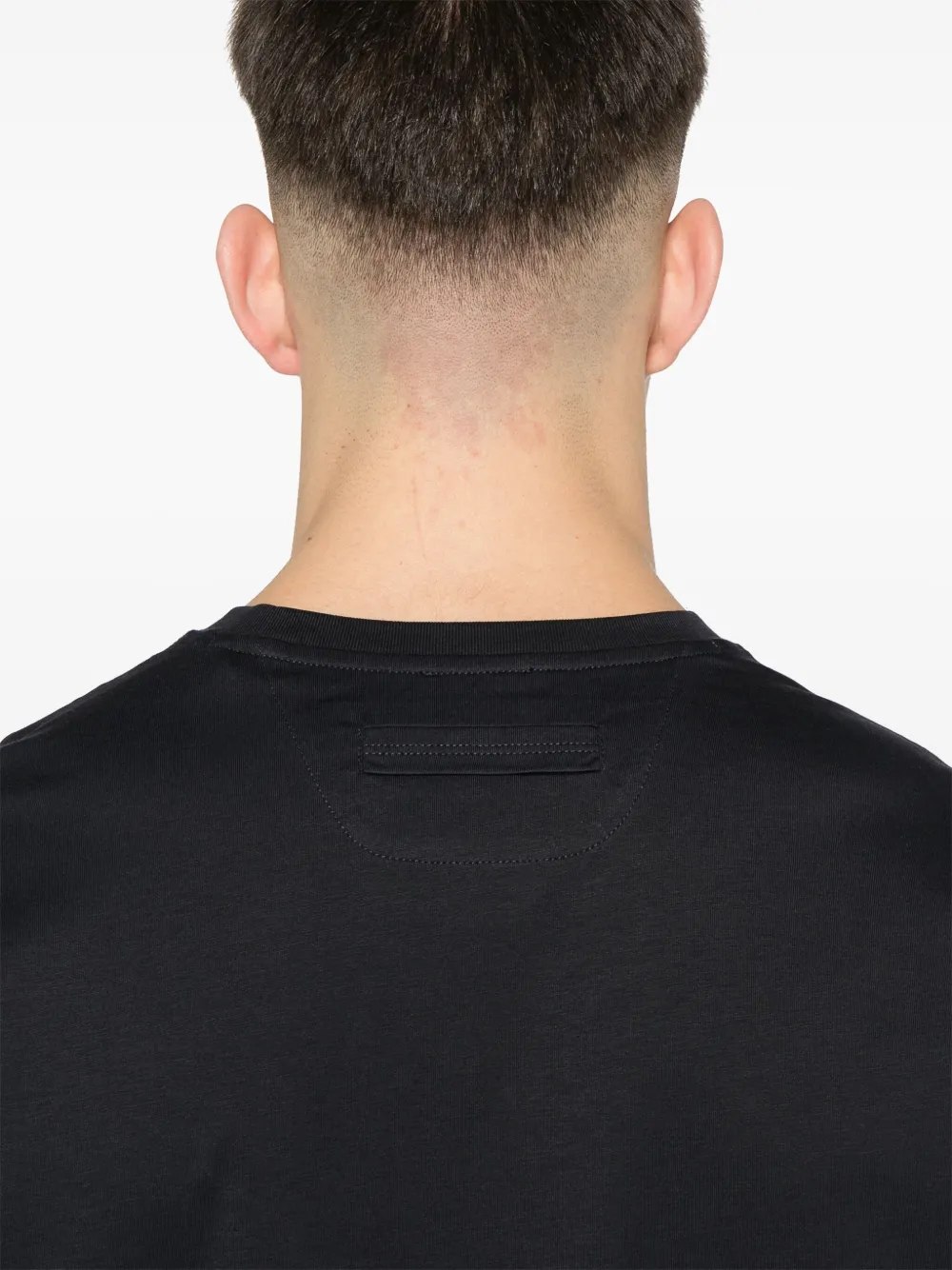 Zegna T-shirt met geborduurd logo Blauw