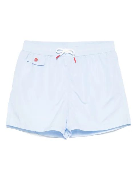 Kiton logo-embroidered swim shorts