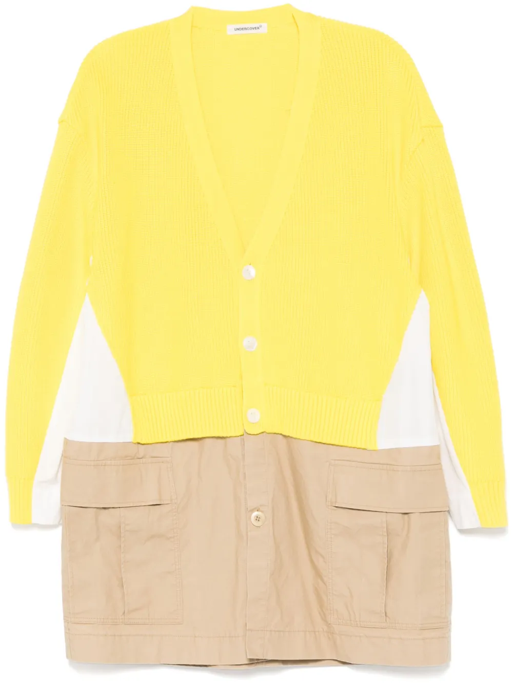 Undercover panelled cardigan | Yellow | Image 1