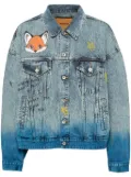 Doublet anime hand-printing denim jacket - Blue