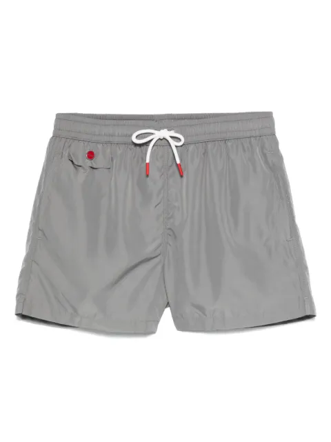 Kiton logo-embroidered swim shorts