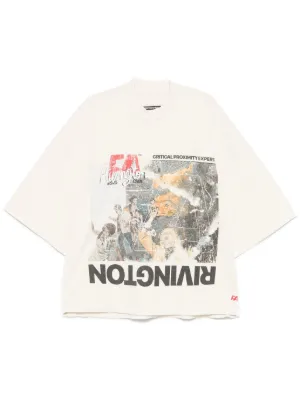 SAINT MXXXXXX Denim Tears graphic-print T-shirt | Neutrals