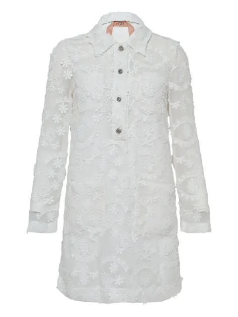 Nº21 floral-embroidered dress