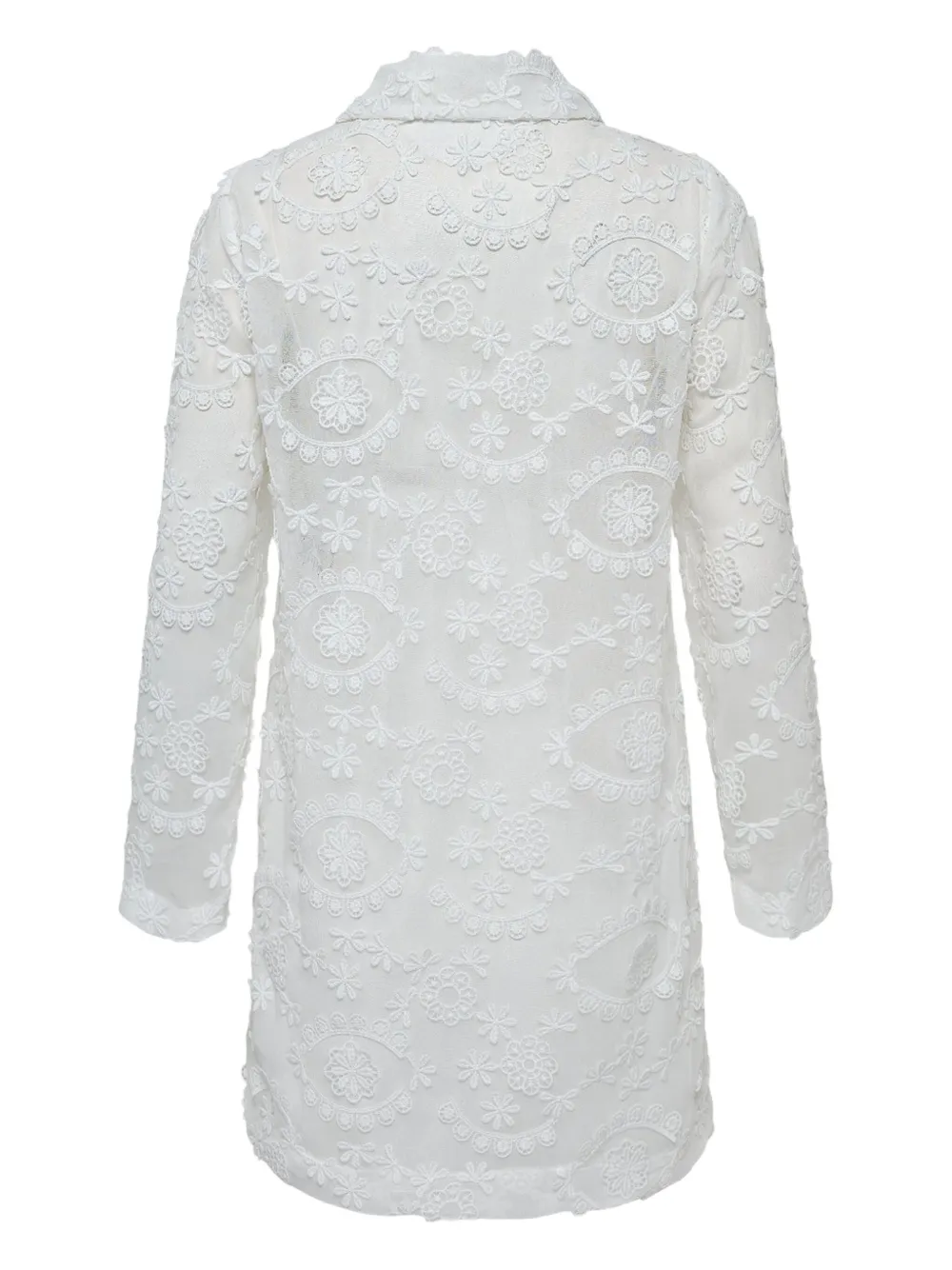 Nº21 Jurk met geborduurde bloemen - Wit