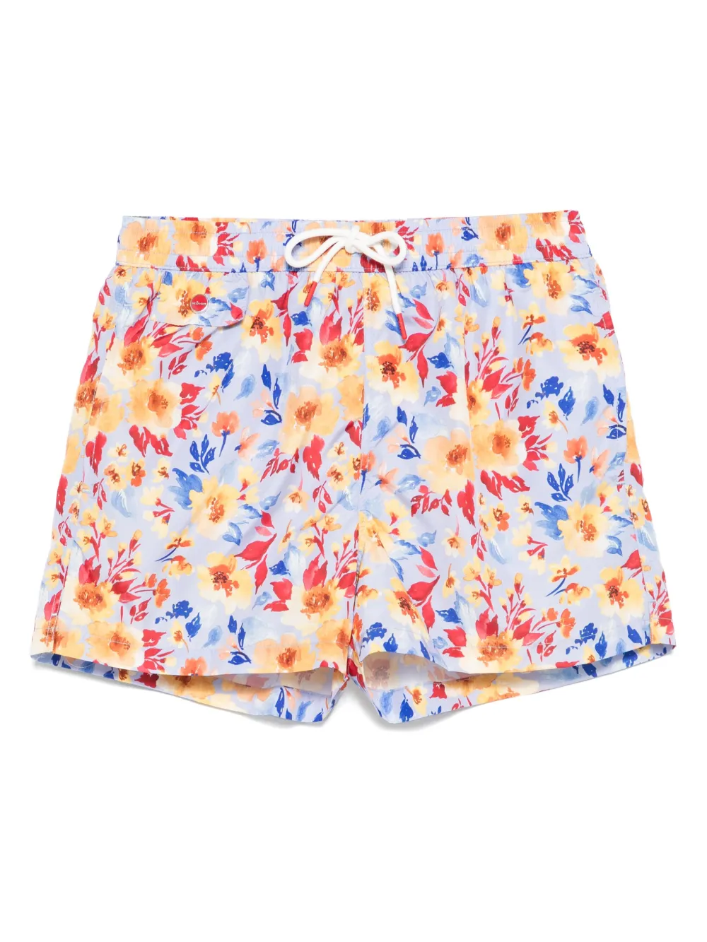 Kiton フローラル トランクス水着 - パープル Kiton フローラル トランクス水着 - パープル