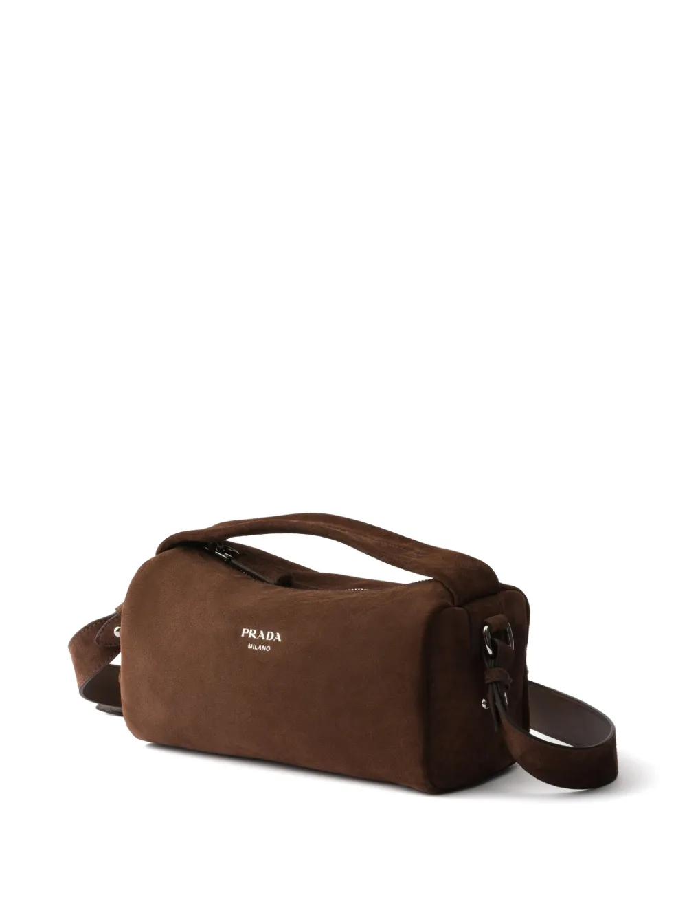 Prada Suède schoudertas Bruin