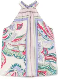 LIU JO printed satin top - Pink