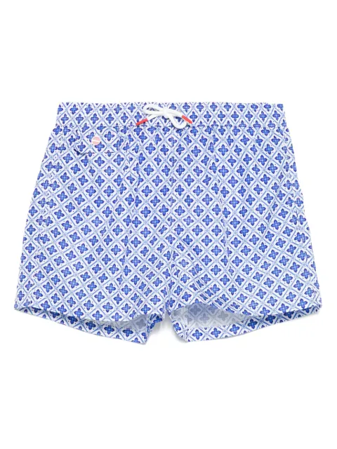 Kiton floral-print swim shorts