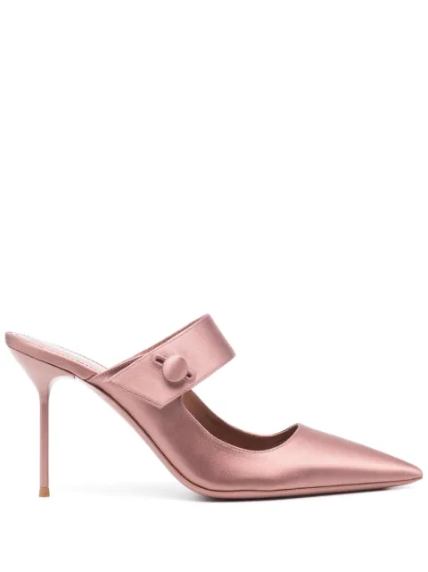 Paris Texas 95mm satin mules
