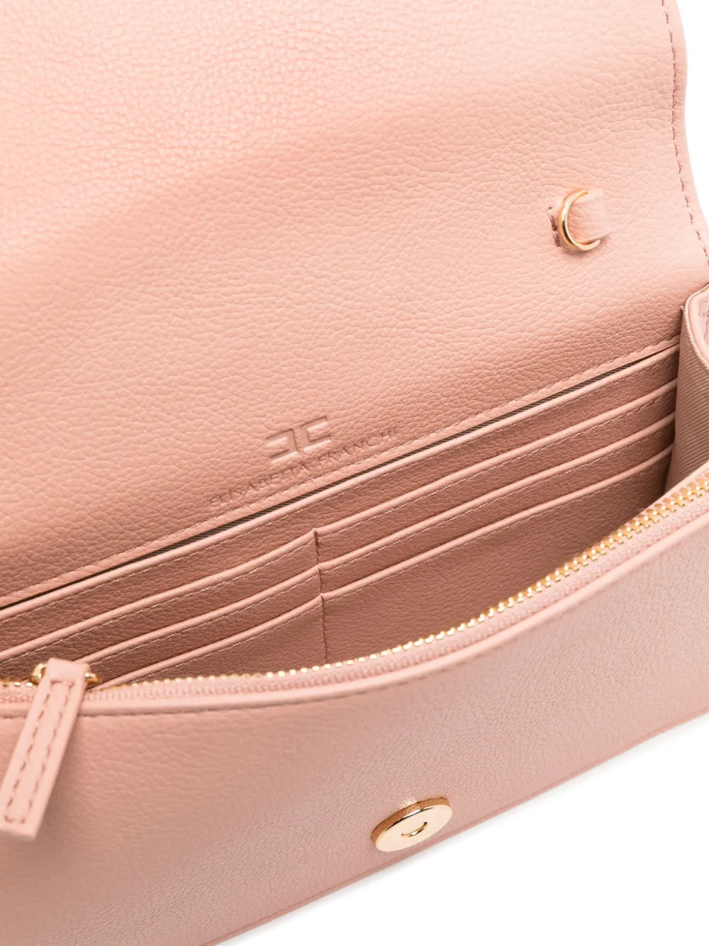 Elisabetta Franchi Clutch met logoplakkaat Roze
