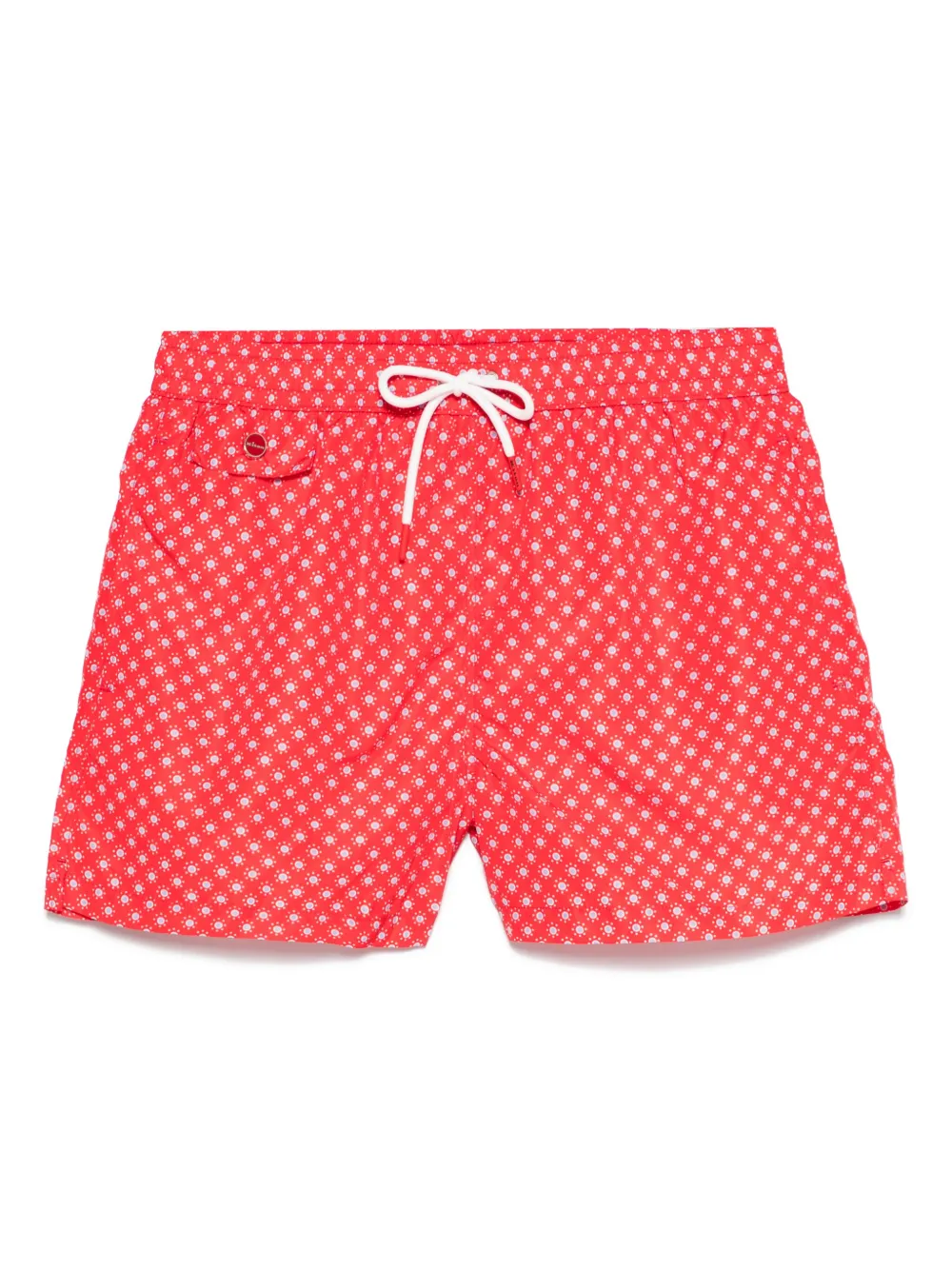 Kiton patterned-print swim shorts | Red | Image 1