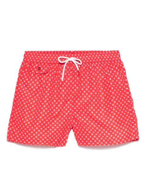 Kiton patterned-print swim shorts
