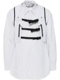 Doublet trail vest striped shirt - White