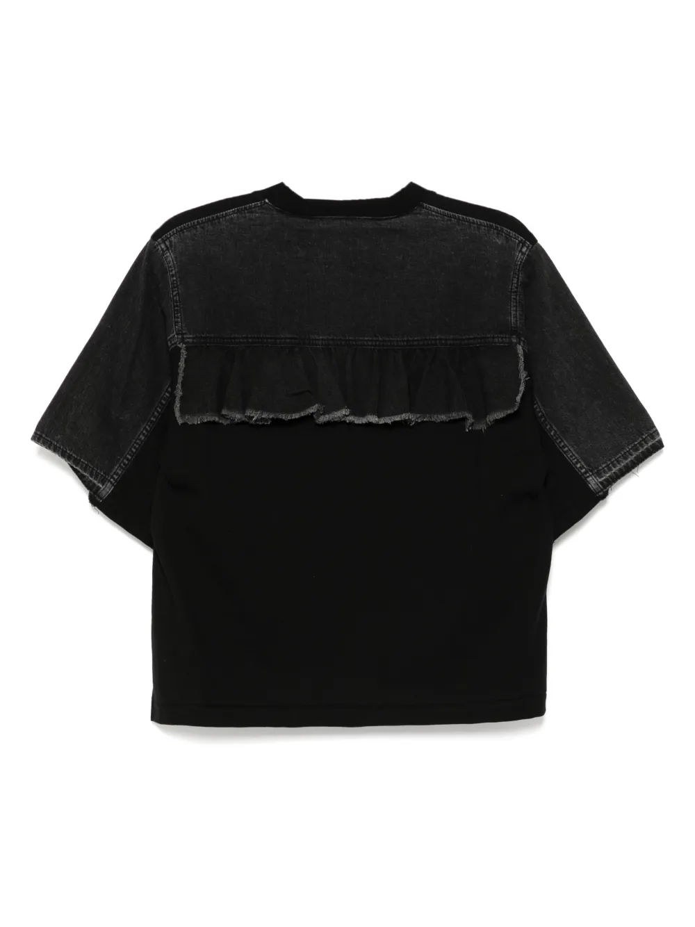 Undercover T-shirt met zak - Zwart