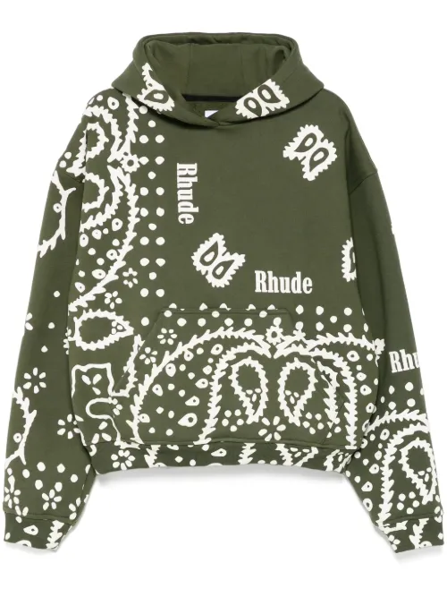 Hoodie à imprimé bandana - RHUDE - Modalova