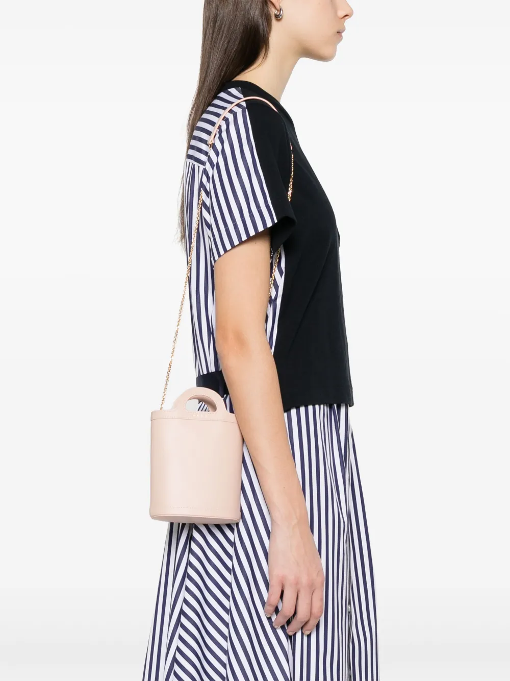 Marni Tropicalia geweven bucket-tas - Roze