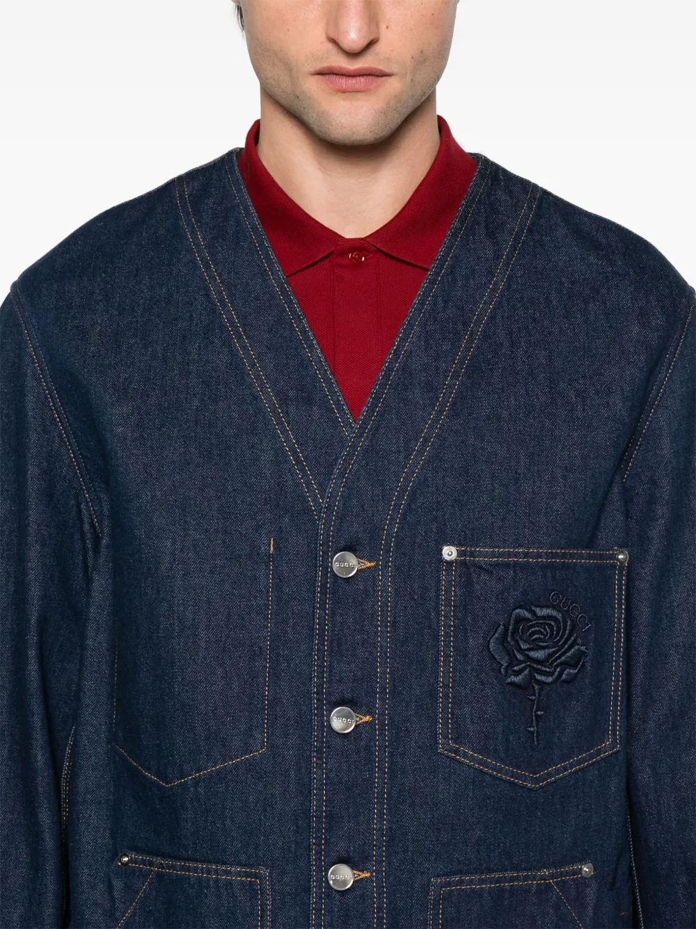 Gucci Denim jack Blauw