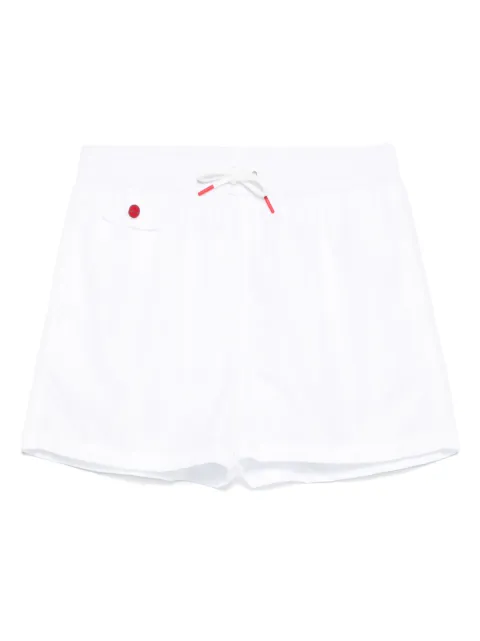 Kiton logo-embroidered swim shorts