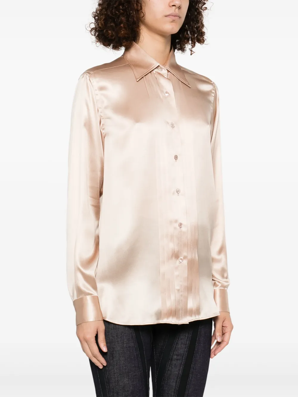 TOM FORD Zijden blouse Beige