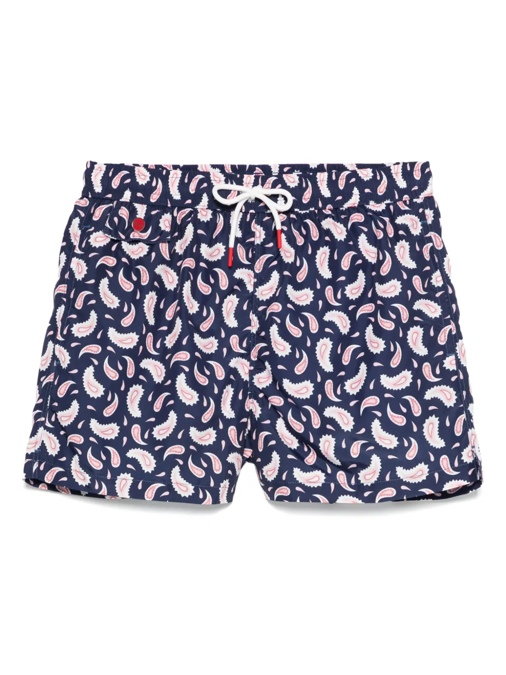 Kiton ペイズリー トランクス水着 - ブルー Kiton ペイズリー トランクス水着 - ブルー