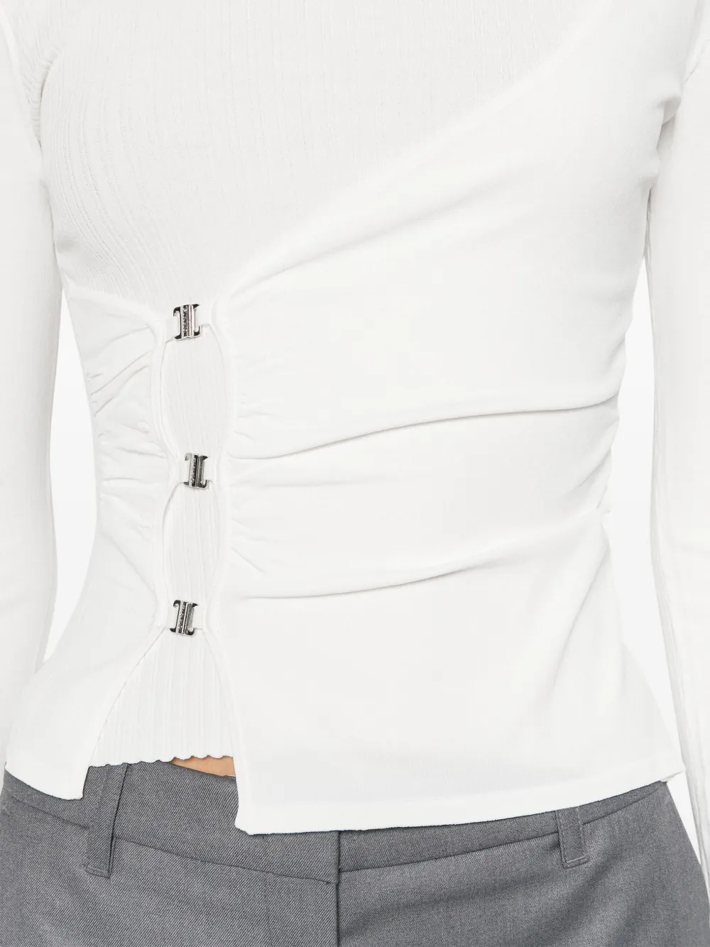 Shop Pinko Asymmetric Top In White