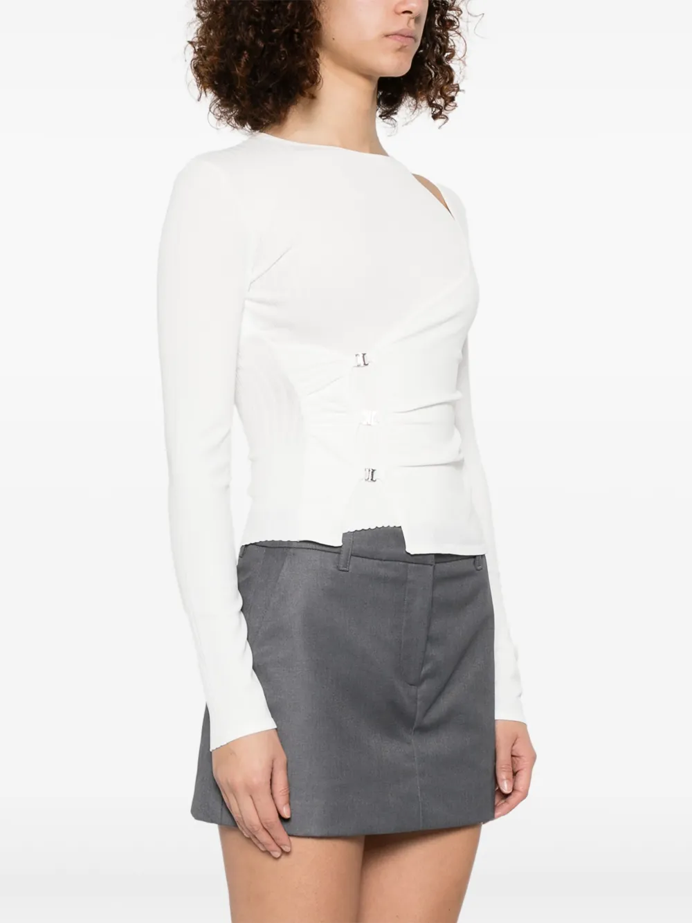 Shop Pinko Asymmetric Top In White
